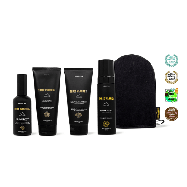 Three Warriors Tan Routine l Organic Self-Tan Collection