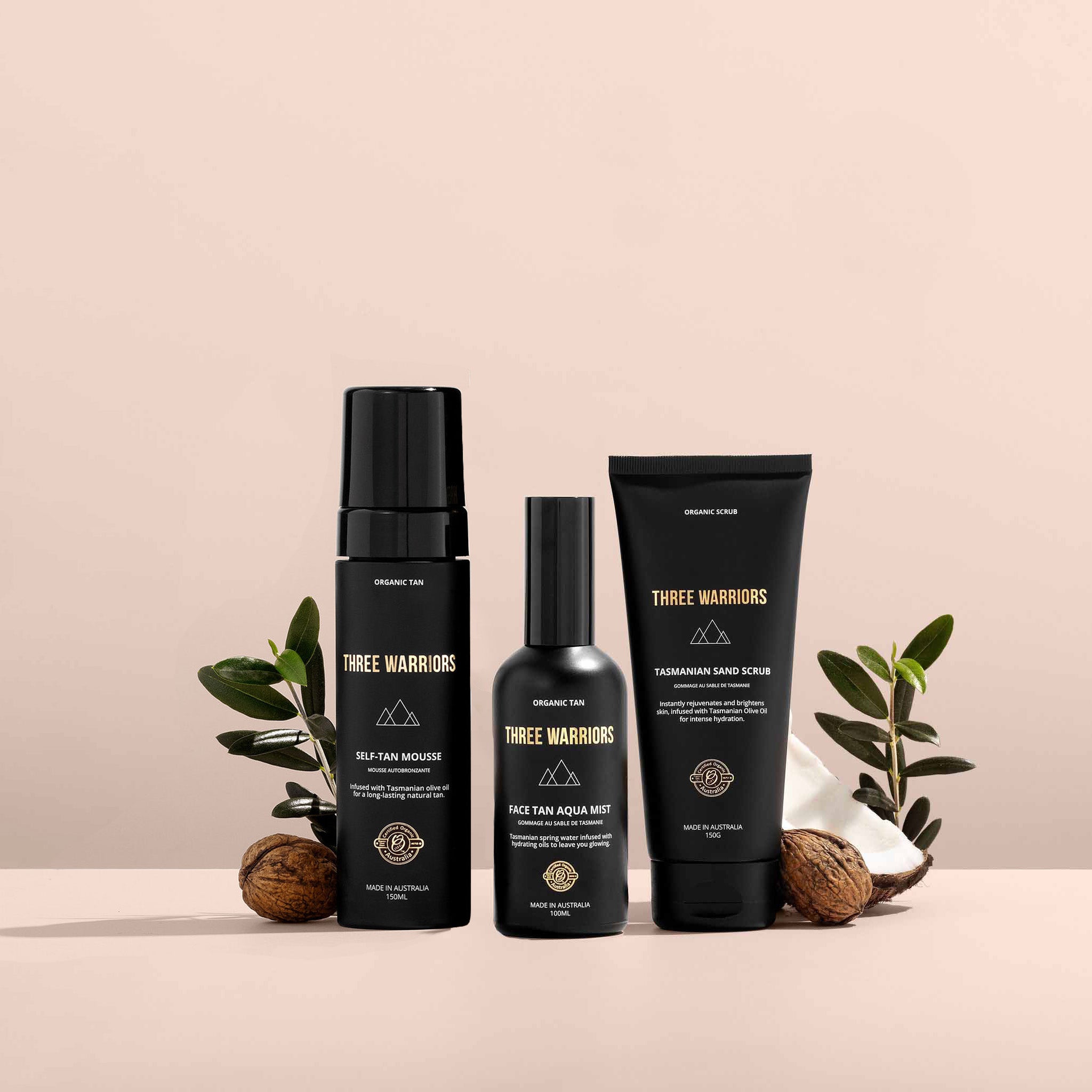 Summer Sun-Kissed Trio | Three Warriors | Streak & Orange Free Organic Tan